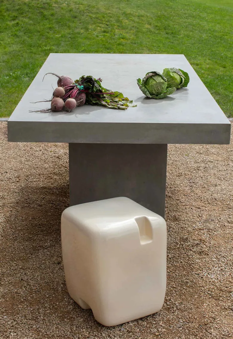 Cobble Tall Side Table & Stool