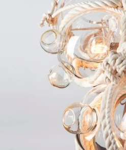 Knotty Bubbles Chandelier - 1 Lg, 6 Small Bubbles