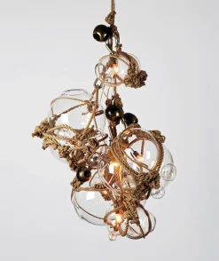 Knotty Bubbles Chandelier - 3 Lg, 2 Small Bubbles, 5 Barnacles