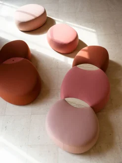 Matera Three Elements Ottoman with Wooden Table