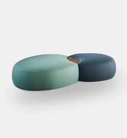 Matera Two Elements Ottoman with Marble Table