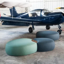Matera Two Elements Ottoman with Fabric Table