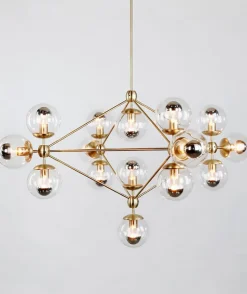 Modo Chandelier - 4 Sided, 15 Globes