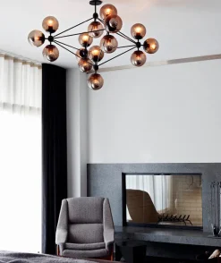 Modo Chandelier - 4 Sided, 15 Globes