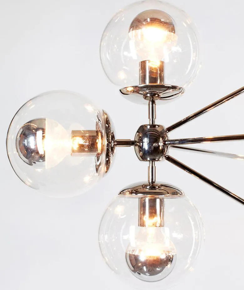Modo Chandelier - 4 Sided, 15 Globes