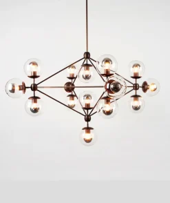 Modo Chandelier - 4 Sided, 15 Globes