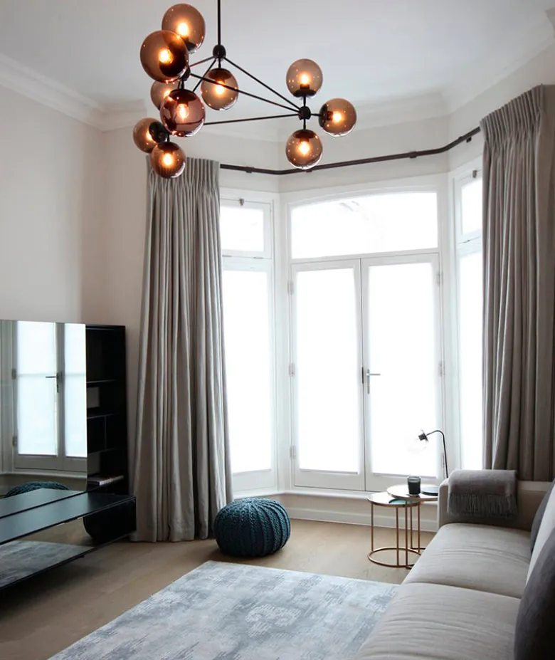 Modo Chandelier - 3 Sided, 10 Globes