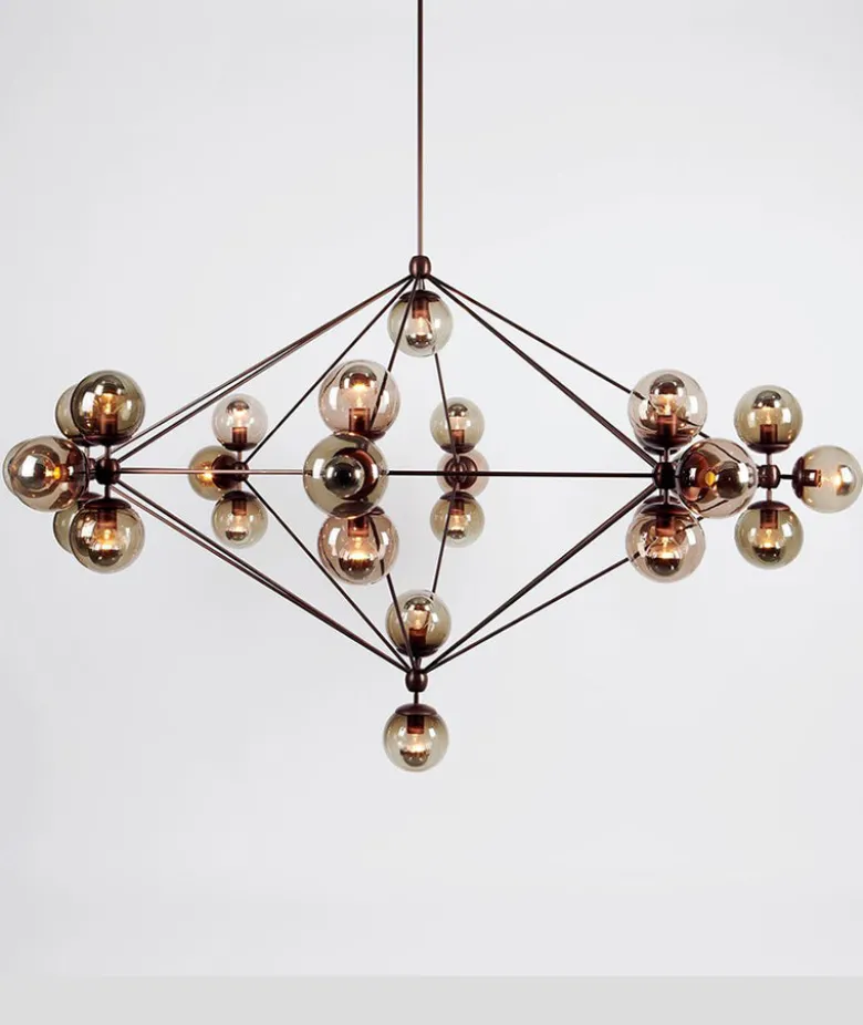 Modo Chandelier - 8 Sided, 27 Globes