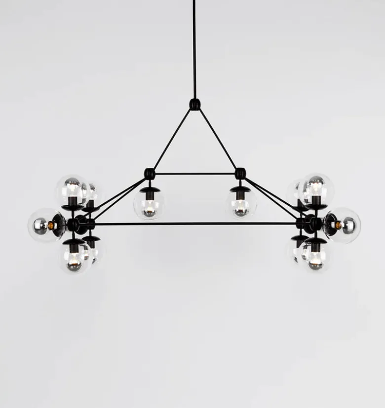 Modo Chandelier - Rectangle, 14 Globes