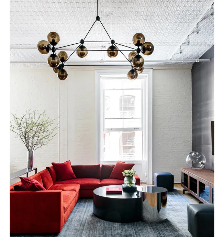 Modo Chandelier - Rectangle, 14 Globes