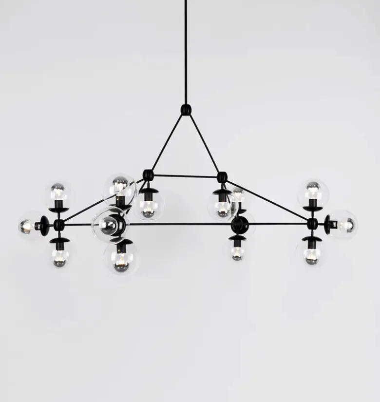 Modo Chandelier - Rectangle, 14 Globes
