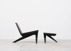 V-easy chair with ottoman